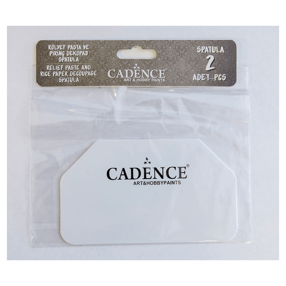 Rolyef Pasta ve Pirinç Dekopaj Spatula 2 Adet - Görsel 1