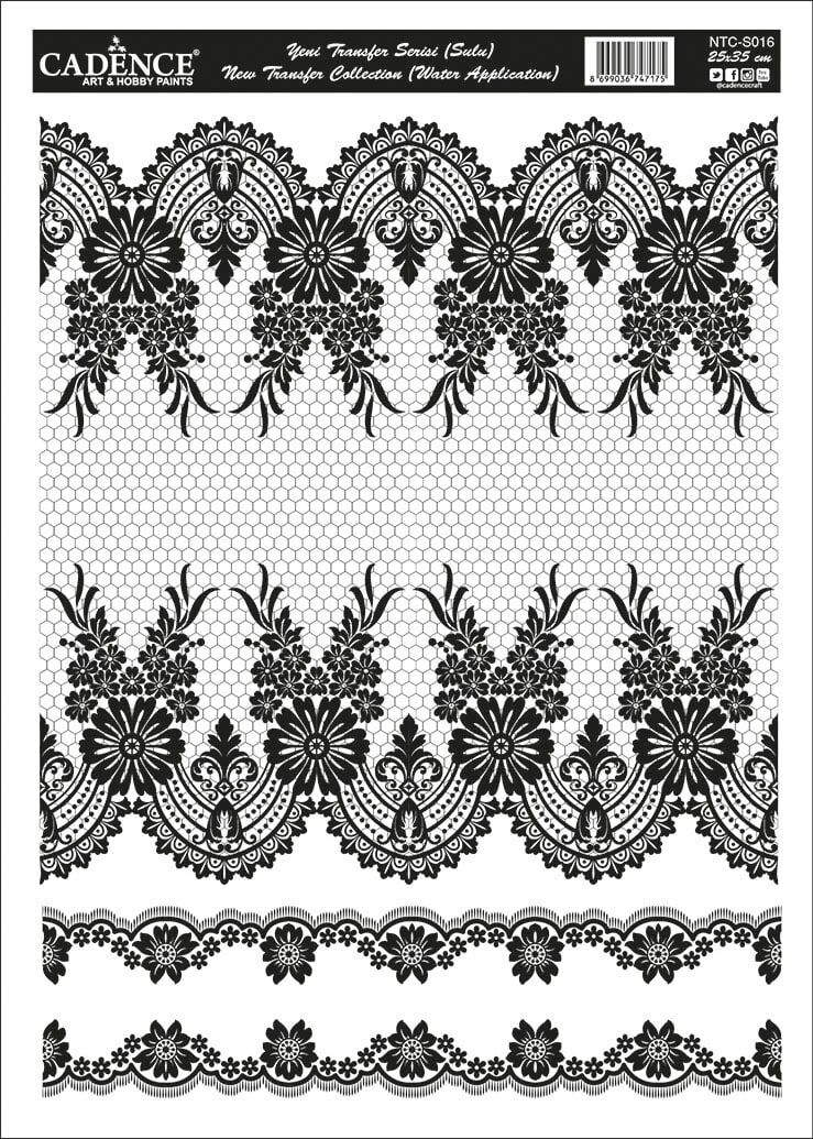NEW LACE TRANSFER SERIES (AQUEOUS) BLACK GROUND NTC-S016 25X35 - Image 1